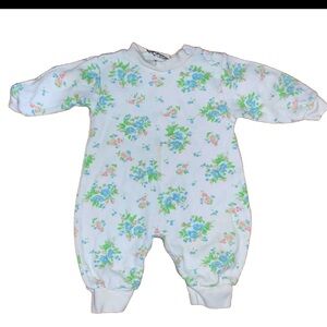 Puddles and Bubbles 3 months one piece floral print long sleeve 100% cotton